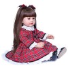 60Cm Cheveux Longs Silicone Souple Renaître Enfant en Bas Âge Fille Poupées Réaliste Nouveau-Né Poupée Fille Cadeau Renaître 