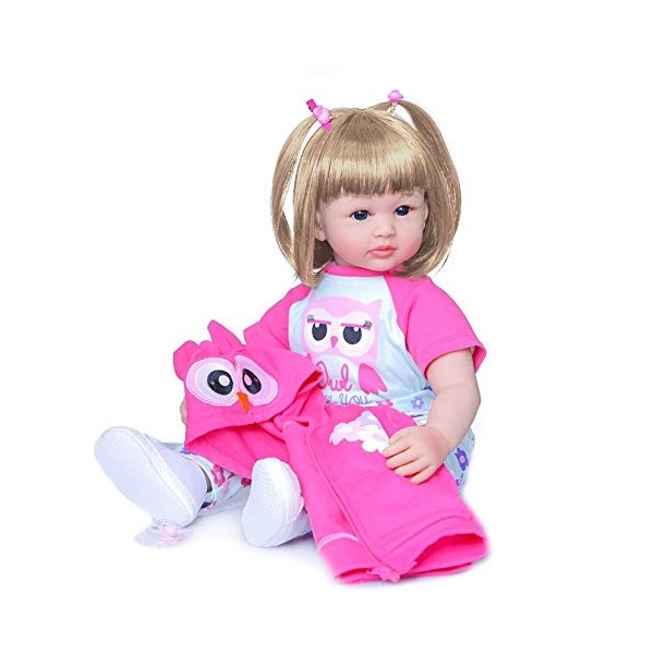 SHHYD 60Cm Poupée Jouets Bebe Reborn Enfant en Bas Âge Silicone Vinyle Nouveau-Né Bébé Poupées pour Enfants Cadeau Adoras Pri