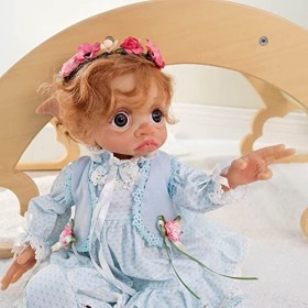 42 CM Minuscule Fée Elfe Poupée Mignonne Bébé Fille et Garçon Reborn Fée Elfe Bébé Fait Main À Collectionner Art Poupée,B