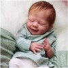 Poupée Bébé Reborn Garçon/Fille Endormie 18 Pouces, Poupée Réaliste Faite À La Main avec Accessoires pour Enfants Couleur : 