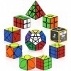 ROXENDA Speed Cube Set, Cube de Vitesse 2X2 3X3 2X3 Skewb Axis Windmill Fisher Dodecahedron Pyramide Ivy Speed Cube Magique p