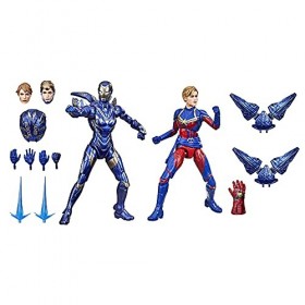 Hasbro Marvel Legends Series, pack de 2 figurines de 15 cm, Captain Marvel et Rescue Armor, personnages Infinity Saga, design