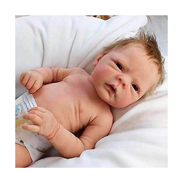 Reborn Baby Dolls 46 Cm 17 Pouces Fait À La Main Poupée Nouveau-Né Entièrement en Silicone Corps Poupée Réaliste Réaliste Tou