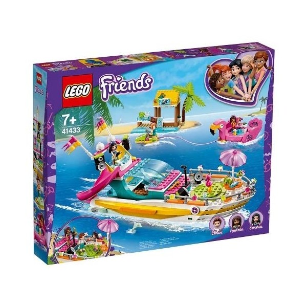 Le Bateau de Fete des Mini-poupees Friends - Yacht - pour Lego 41433 Fille 7 Ans et Plus - Jeu de Construction