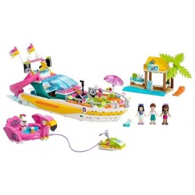 Le Bateau de Fete des Mini-poupees Friends - Yacht - pour Lego 41433 Fille 7 Ans et Plus - Jeu de Construction