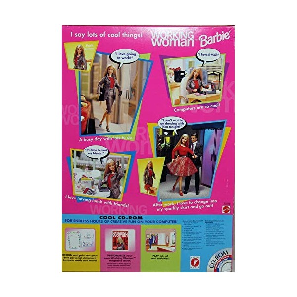 1999 "WORKING WOMAN" - Barbie Talking Doll avec CD-ROM - Poupée Barbie blonde - 20548