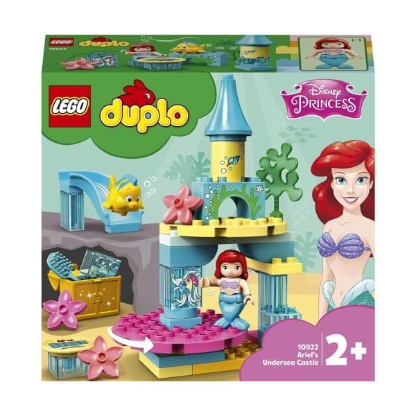 LEGO 10922 Duplo Disney Le Château sous la Mer dAriel avec La Princesse Poupée La Petite Sirène Jouet pour Les Enfants De 2-