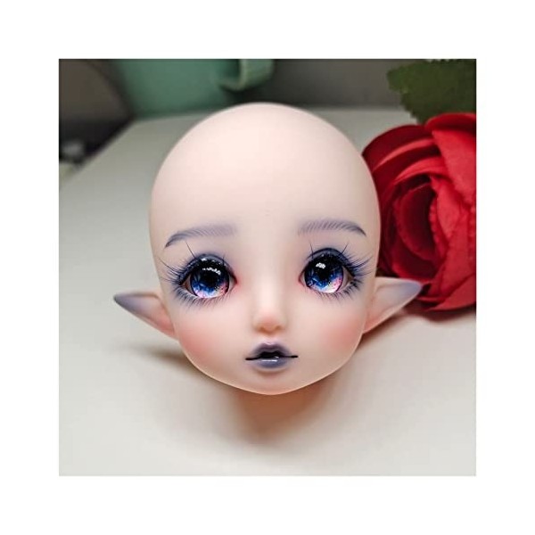 GUISHANLI 1/6 de coiffage de Maison de poupée DIY Mini Accessoires Mignons bjd poupées têtes Toys Elfe tête Chauve Nue poupée