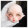 GUISHANLI 1/6 de coiffage de Maison de poupée DIY Mini Accessoires Mignons bjd poupées têtes Toys Elfe tête Chauve Nue poupée