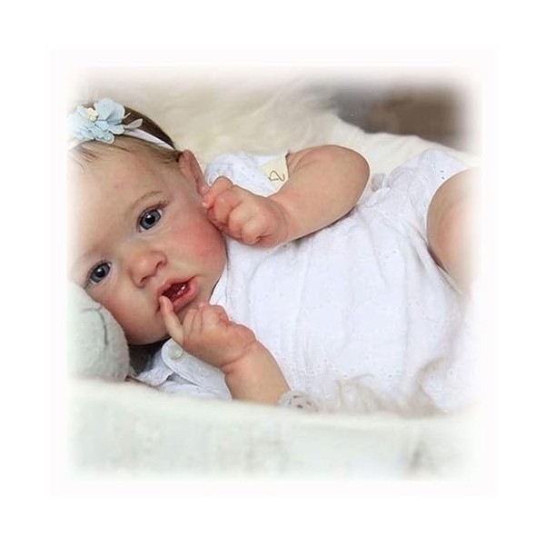 Poupées réalistes pour Enfants, poupées Mignonnes en Silicone de 22 Pouces, Vraies poupées Qui ressemblent à de Vraies Filles