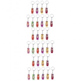 Toyvian 108 Pcs Porte-Clés Décoratif Bois Porte-Clés Empilage Poupée Imbriquée Porte-Clés Charme Poupées Gigognes Porte-Clés 