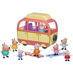 Peppa Pig, Peppa Visite LAustralie, Camping-Car Jouet Préscolaire Avec 8 Figurines, 4 Accessoires, à Partir de 3 Ans, F4892F