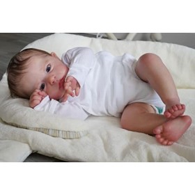 Enjoy with Love 24 Pouces Reborn bébé garçon poupée déjà Peinte poupée finie Corps Doux Cameron 3D Peau veines Visibles câlin