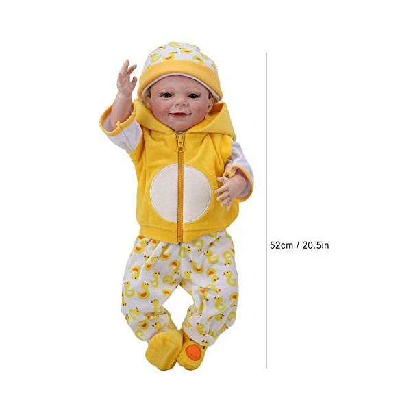 Vakitar Reborn Baby Réaliste Canard Costume Nouveau-né Poupée Accompagner Sourire Adorable Enfant Cadeau Jouet, pour La Maiso