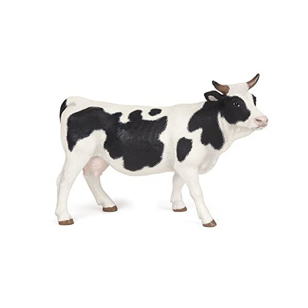 Papo- Vache Noire et Blanche LA Vie A LA Ferme Animaux Figurine, 51148, Multicolore