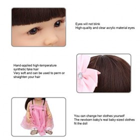 55cm Vinyle Souple Silicone Reborn bébé poupée, Simulation réaliste bébé Fille poupée modèle Figurine Enfants Enfants Cadeau 