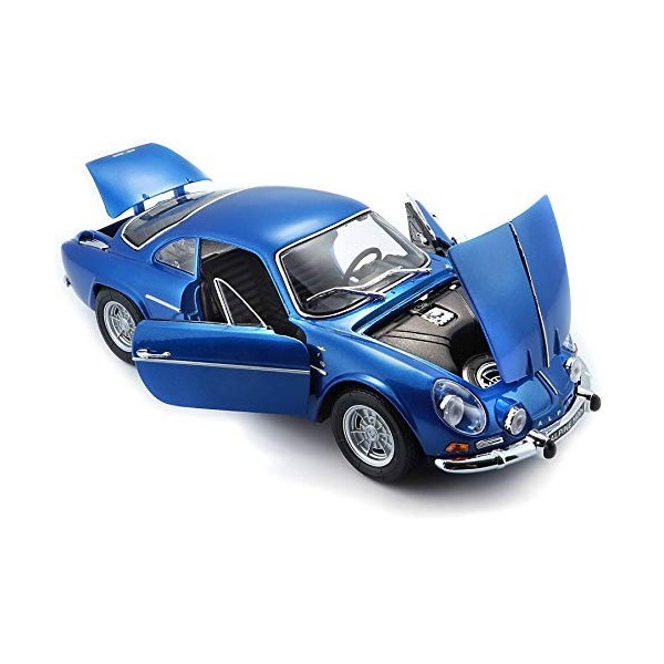 BBURAGO MAISTO FRANCE- Voiture Miniature-Alpine Renault 1600 S Stradale 1971-Echelle 1/18, M31750, Bleu
