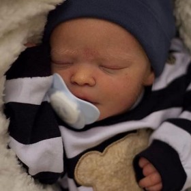 Reborn Baby Dolls 43Cm 17 Pouces Réaliste Nouveau-Né Dormir Poupées Mignon Doux Tissu Corps Vraie Vie Poupées À La Main Rebor