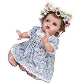 Poupées nouveau-né Reborn, 14 pouces 35 cm Silicone Reborn Baby Doll, Poupées nouveau-né fille