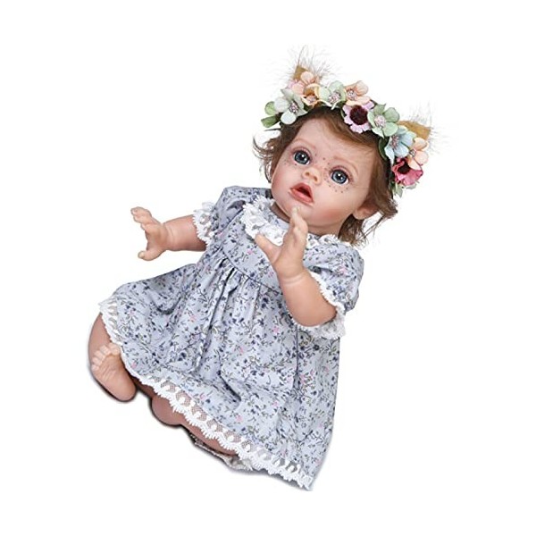 Poupées nouveau-né Reborn, 14 pouces 35 cm Silicone Reborn Baby Doll, Poupées nouveau-né fille