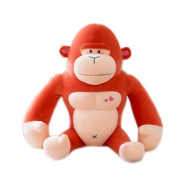 futs Poupée chimpanzé, Oreiller Singe, Jouet en Peluche Kong Kong, Taille de poupée, poupée en Tissu, poupée Gorille Mignonne