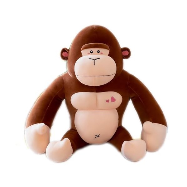 futs Poupée chimpanzé, Oreiller Singe, Jouet en Peluche Kong Kong, Taille de poupée, poupée en Tissu, poupée Gorille Mignonne