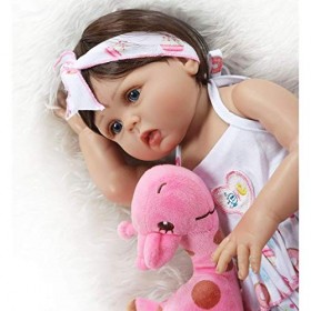 20 Pouces 48 cm Fait à la Main Nouveau-né poupées en Silicone Fille avec la Peau réaliste Reborn bébé poupée pour lâge 3 + p