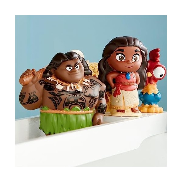 Disney Store Official Jouets pour Le Bain Vaiana, 5 pcs, Contient Les  Personnages Vaiana, Maui, Pua, Hei-Hei, et Tamatoa dans