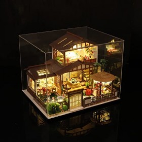 Kit maison miniature en bois – maison poupée en bois à construire pour adultes | Kit maison poupée style japonais fait main a