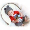 SHHYD 56 CM Grande Taille Reborn Bébé Garçon Bebe Poupée Reborn Plein Silicone Corps Meilleurs Enfants Dormir Garçon Cadeau J