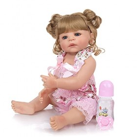 leybold 22 Pouces Reborn Baby Dolls, réalistes poupées Nouveau-nés, poupée en Silicone Artisanale réalisée, Peau Douce de béb