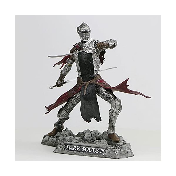 JJRPPFF Dark Souls Ⅲ, Chevalier Rouge, Hauteur 24 cm /9,4 in , Figurine Danimation en PVC, Fait À La Main, Apparence Exqui