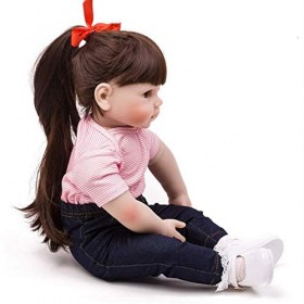 Réaliste 45 Cm 18 Pouces Reborn Bébé Poupée Fille Réaliste Nouveau-Né Bébés Filles Jouet Poupées Qui Ressemblent À De Vrais E
