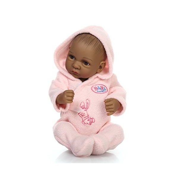 Poupée De Bain pour Bébé Reborn, Style Indien, Peau Noire, Simulation Dure, Vinyle en Silicone, 10 Pouces, 26 Cm, Jouet Imper