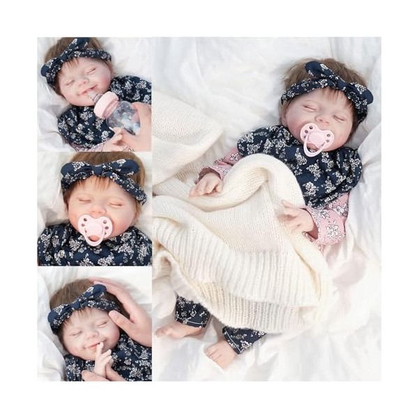 Poupées Nouveau-nées en Silicone imperméable de 45,7 cm, bébés Qui semblent réels, Meilleur Cadeau danniversaire pour 3 Fill