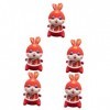 ibasenice 5 Pièces Costume Tang Lapin Poupée Lapin Figurines du Zodiaque Chinois Année De Lapin en Peluche Animal en Peluche 