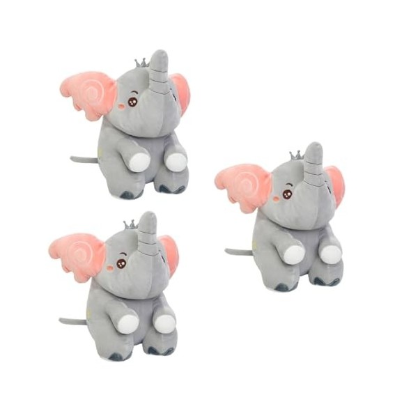 ibasenice 3 Pièces Jouets en Peluche Animaux Jouets Câlin Pelucheux Dessin Animé Animal Poupée Animal Coussin Cadeau dannive