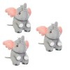 ibasenice 3 Pièces Jouets en Peluche Animaux Jouets Câlin Pelucheux Dessin Animé Animal Poupée Animal Coussin Cadeau dannive