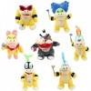 Anime koopalings Larry Lemmy Iggy Wendy Ludwig Morton Roy Peluche Roi Bowser Jr Koopa Animaux en Peluche poupée 7 pièces