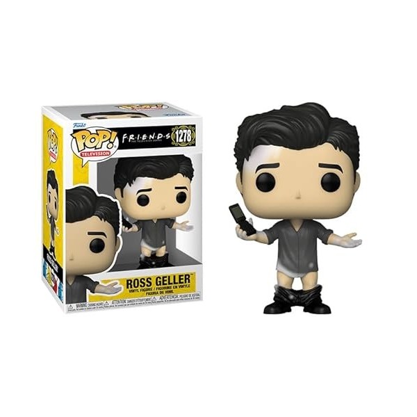 POP TV : Friends – Ross Geller Figurine Funko en vinyle avec pantalon en cuir livrée avec étui de protection compatible , mu