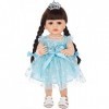 WuLi77 55 Cm Poupée en Silicone Souple Enfant en Bas Âge Fille Poupée 3-D Vie comme Poupée Éducative Princesse Poupées Enfant