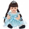 WuLi77 55 Cm Poupée en Silicone Souple Enfant en Bas Âge Fille Poupée 3-D Vie comme Poupée Éducative Princesse Poupées Enfant