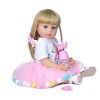 Poupée Bébé Reborn 55 Cm 22 Pouces, Jouet Réaliste De Poupée Compagnon pour Enfant, Cadeau pour Enfants, Poupée Bébé pour LÉ