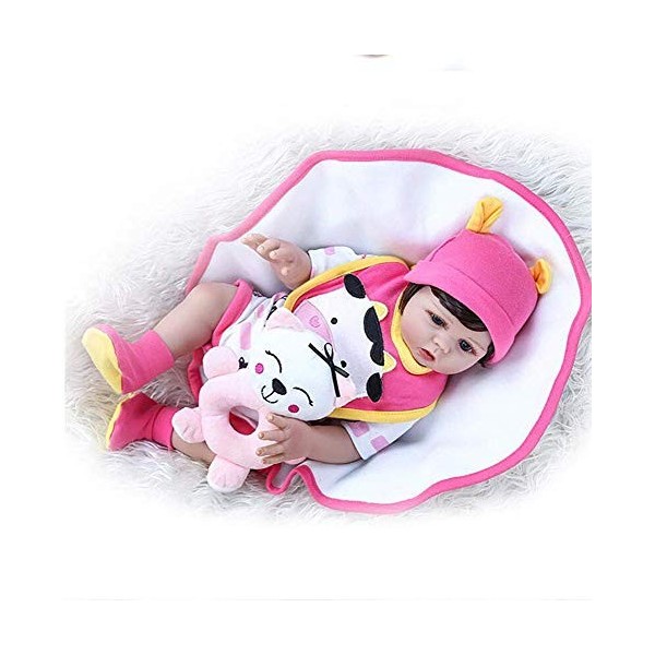 FACAIA Reborn Baby Dolls 19"48 Cm Réaliste Bébé Poupée Silicone Vinyle Nouveau-Né Réaliste Reborn Babies Toddler Bain Jouet p