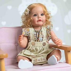 JJRETGY Poupées bébé Reborn réalistes, poupées bébé Nouveau-né de 22 Pouces Vinyle Complet du Corps, poupée bébé Reborn réali