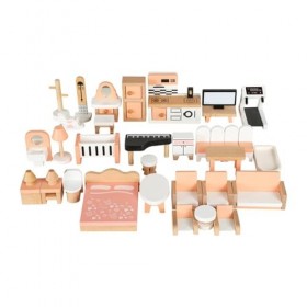 Amagogo Meubles de Maison de poupée en Bois 34x, Collections de Jouets de Simulation, Ensemble de Jeu de Maison de poupée pou