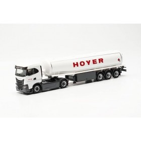 Herpa- Iveco Maquette Camion Way ND Semi-remorque à réservoir dessence Hoyer, échelle 1/87, Model Allemand, pièce de Collect
