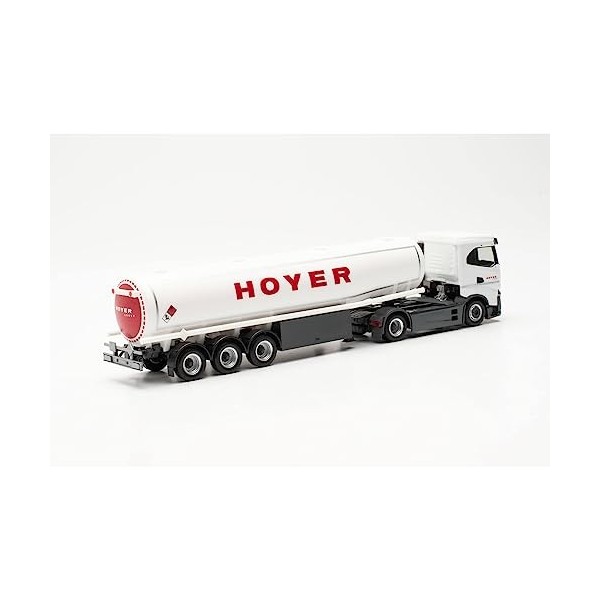 Herpa- Iveco Maquette Camion Way ND Semi-remorque à réservoir dessence Hoyer, échelle 1/87, Model Allemand, pièce de Collect
