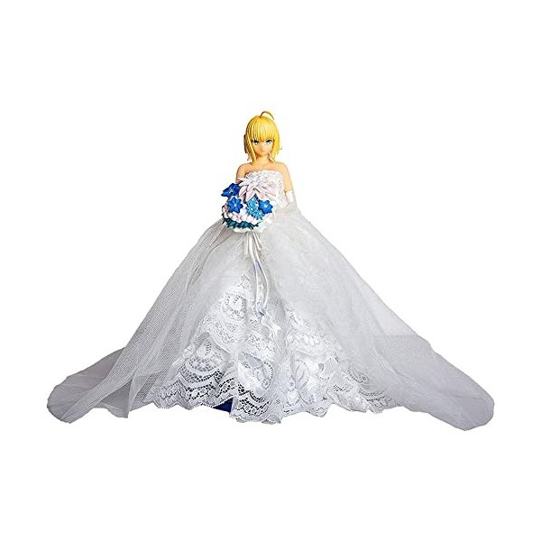 NATSYSTEMS Chiffre danime Fate/Stay Night Altria Pendragon Saber Wedding Ver. Jolie poupée Modèle Décor Personnage Comique C