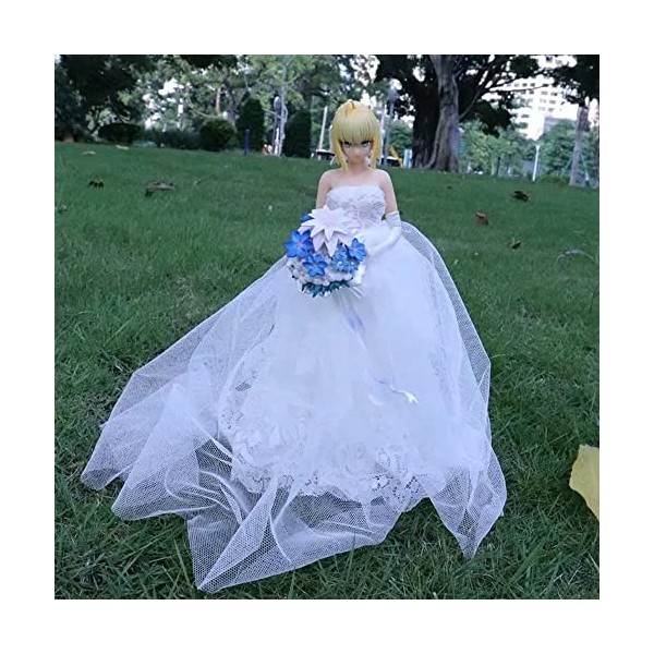 NATSYSTEMS Chiffre danime Fate/Stay Night Altria Pendragon Saber Wedding Ver. Jolie poupée Modèle Décor Personnage Comique C